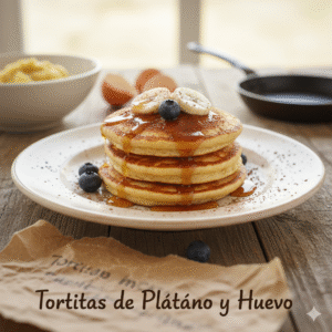 Tortitas de platano y huevo